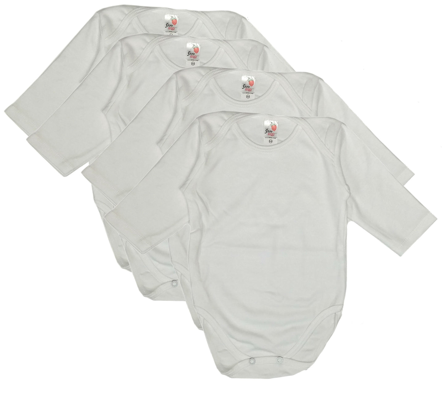 Newborn Short Sleeve Bodysuits Solid Plain Blank Cotton Size 0-24 Mont KC-4419S