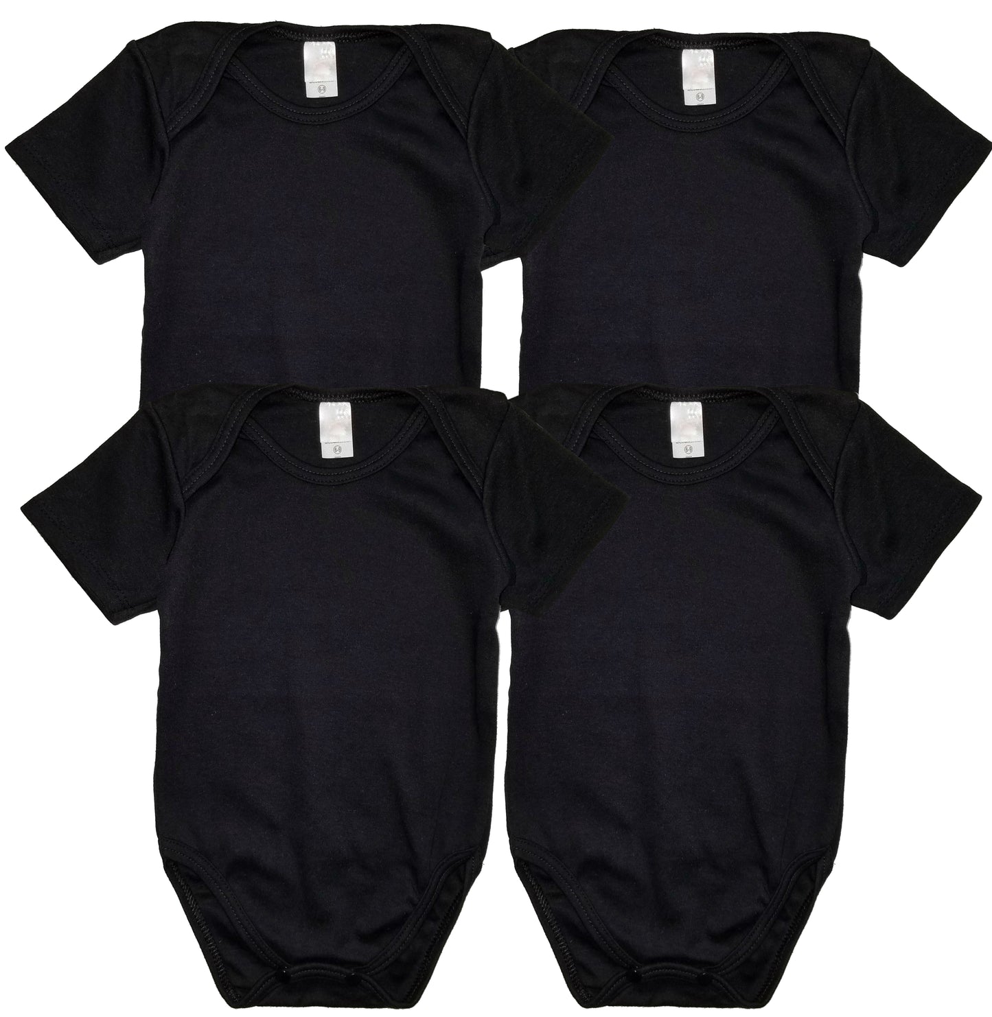 Newborn Short Sleeve Bodysuits Solid Plain Blank Cotton Size 0-24 Mont KC-4419S