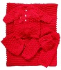 Wholesale Crochet Baby Blanket and Hat Newborn Outfit Set Mittens Pants Sweater 5 Pcs Set