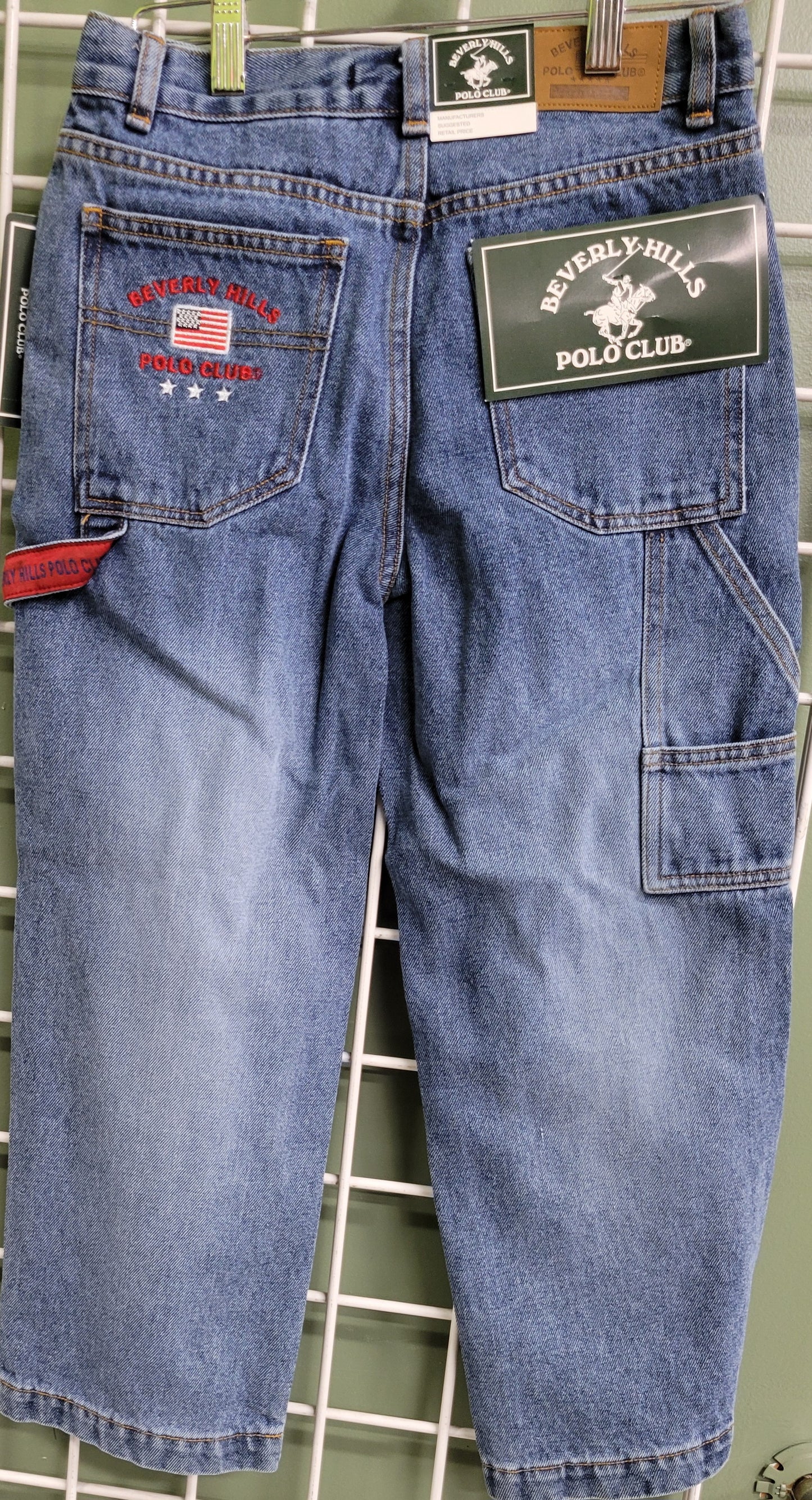 Boys Carpenter Denim Pants Beverly Hills Polo Club Relaxed Size 8-18