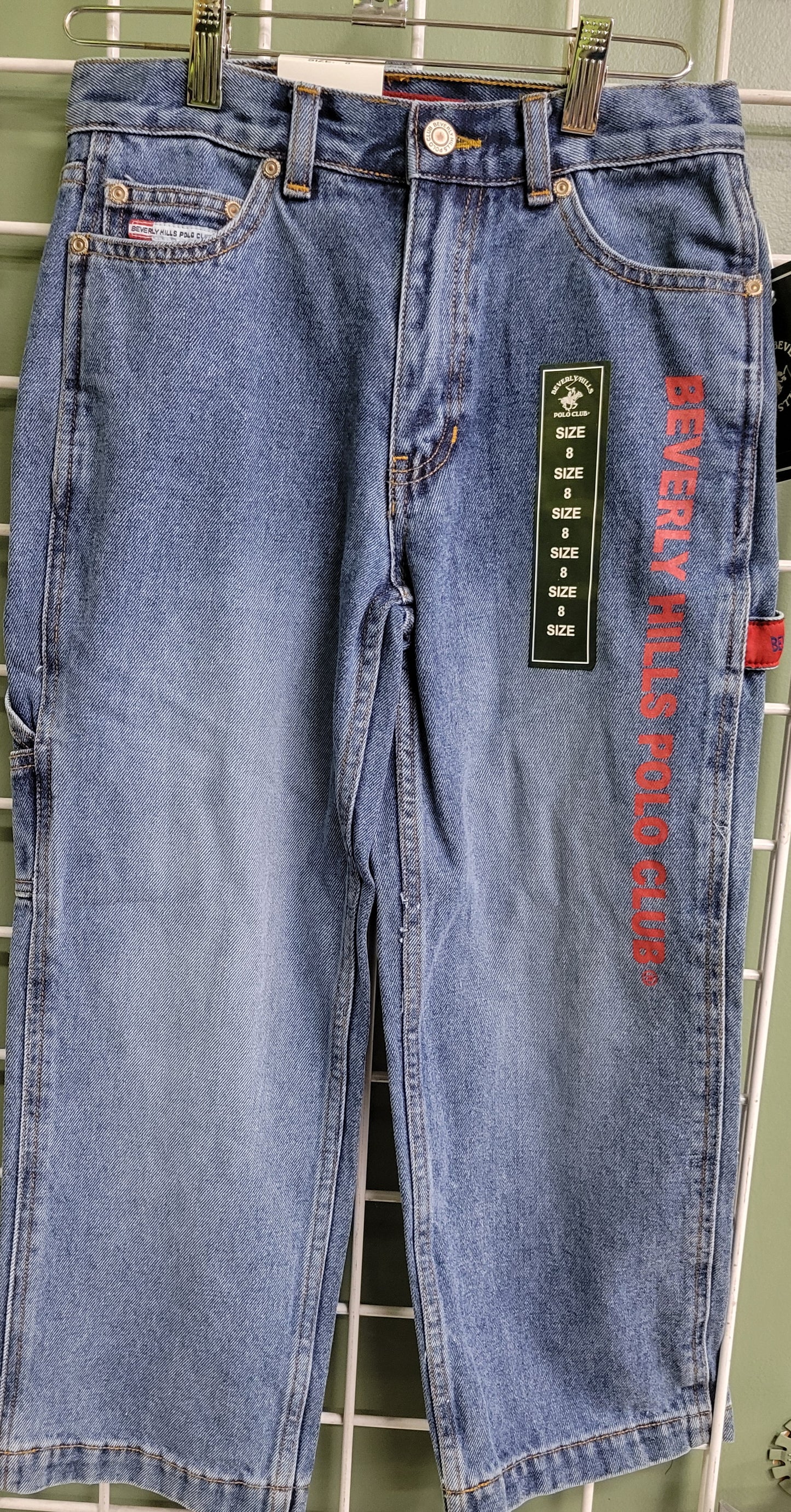 Boys Carpenter Denim Pants Beverly Hills Polo Club Relaxed Size 8-18