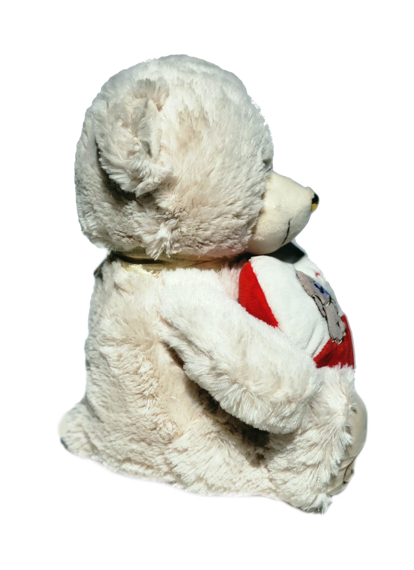 Beige Bear Holding Embroider Bear Love Heart 10 inch Valentine's Day Gift & Home Decor