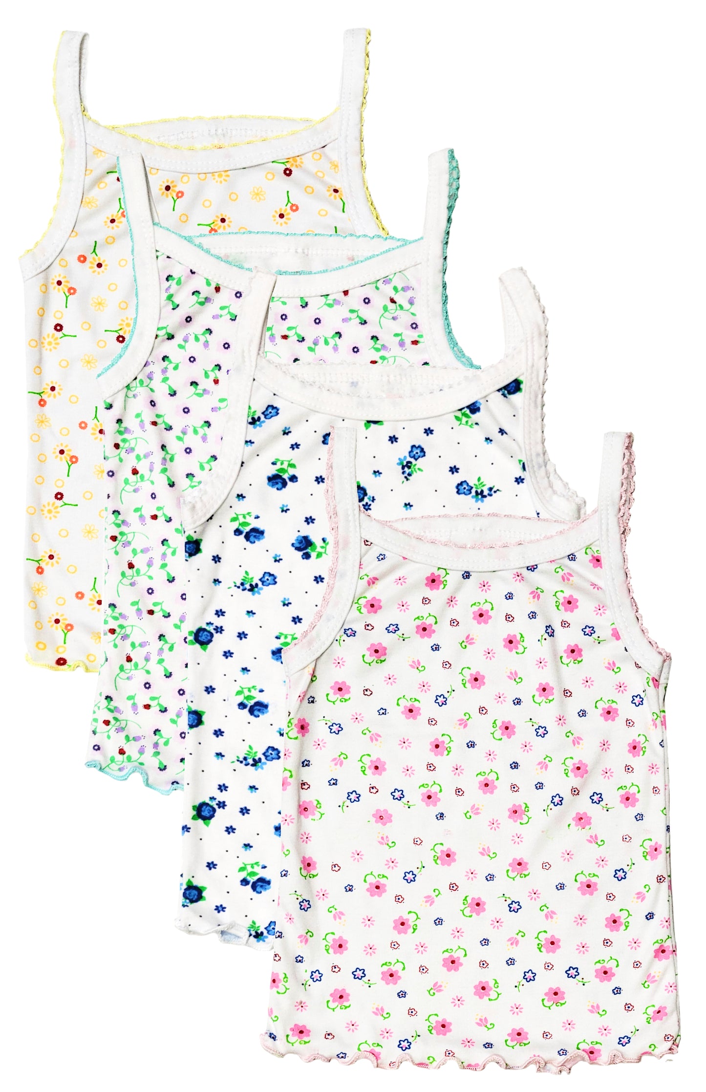 Girls Undershirt Cotton Tank Top Sleeveless 100% Cotton-KC 4401-4404
