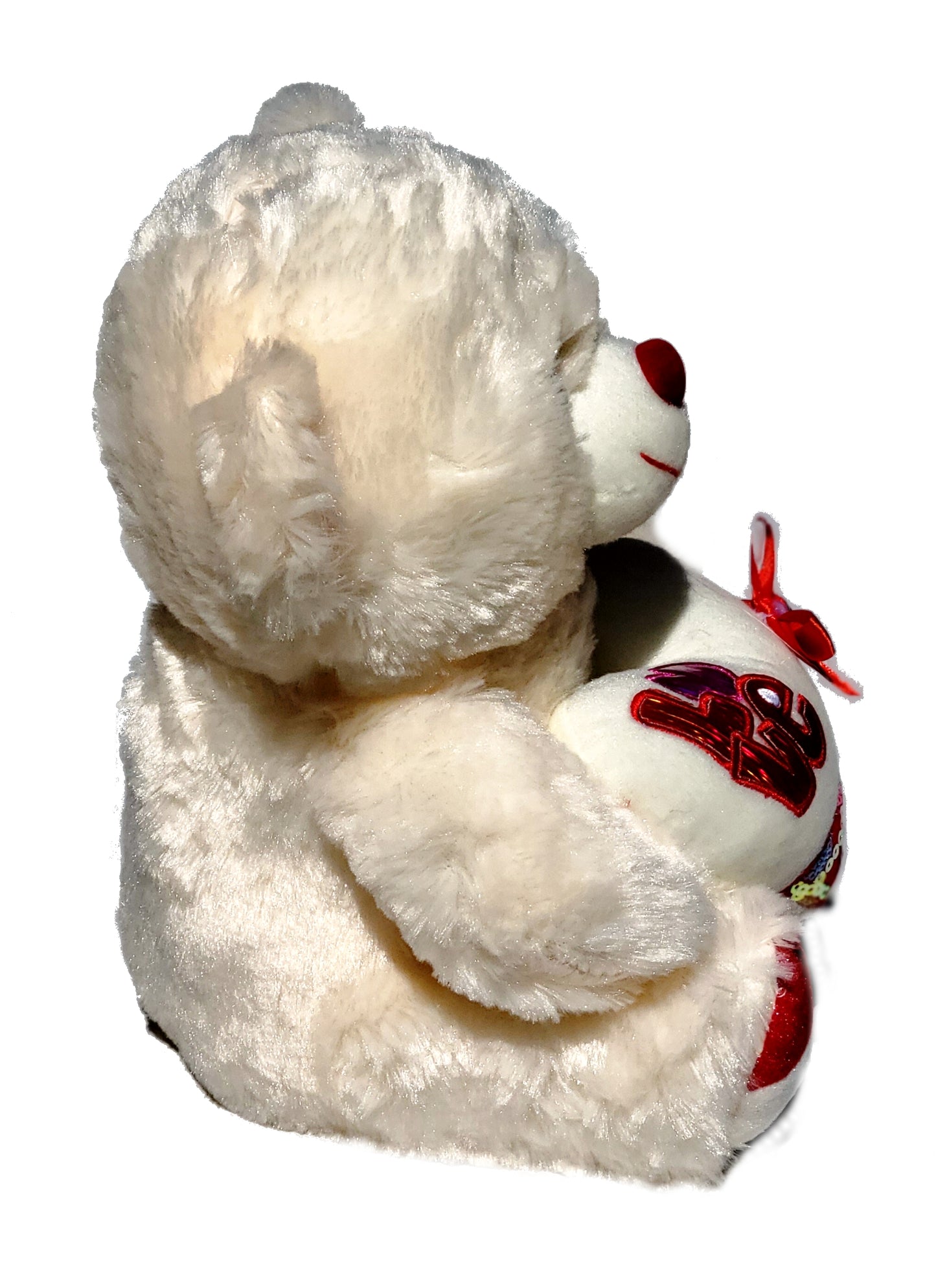 Bear Holding Love Heart with Rhinestone Bow 11 Inches Valentine's Day Gift & Home Decor
