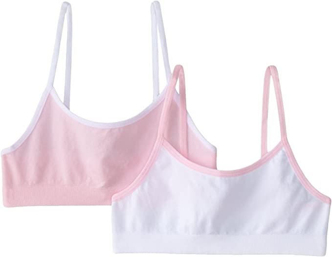 Big Girls' Seamless Crop Top - Training Bra- Sports Bra Pack of 24