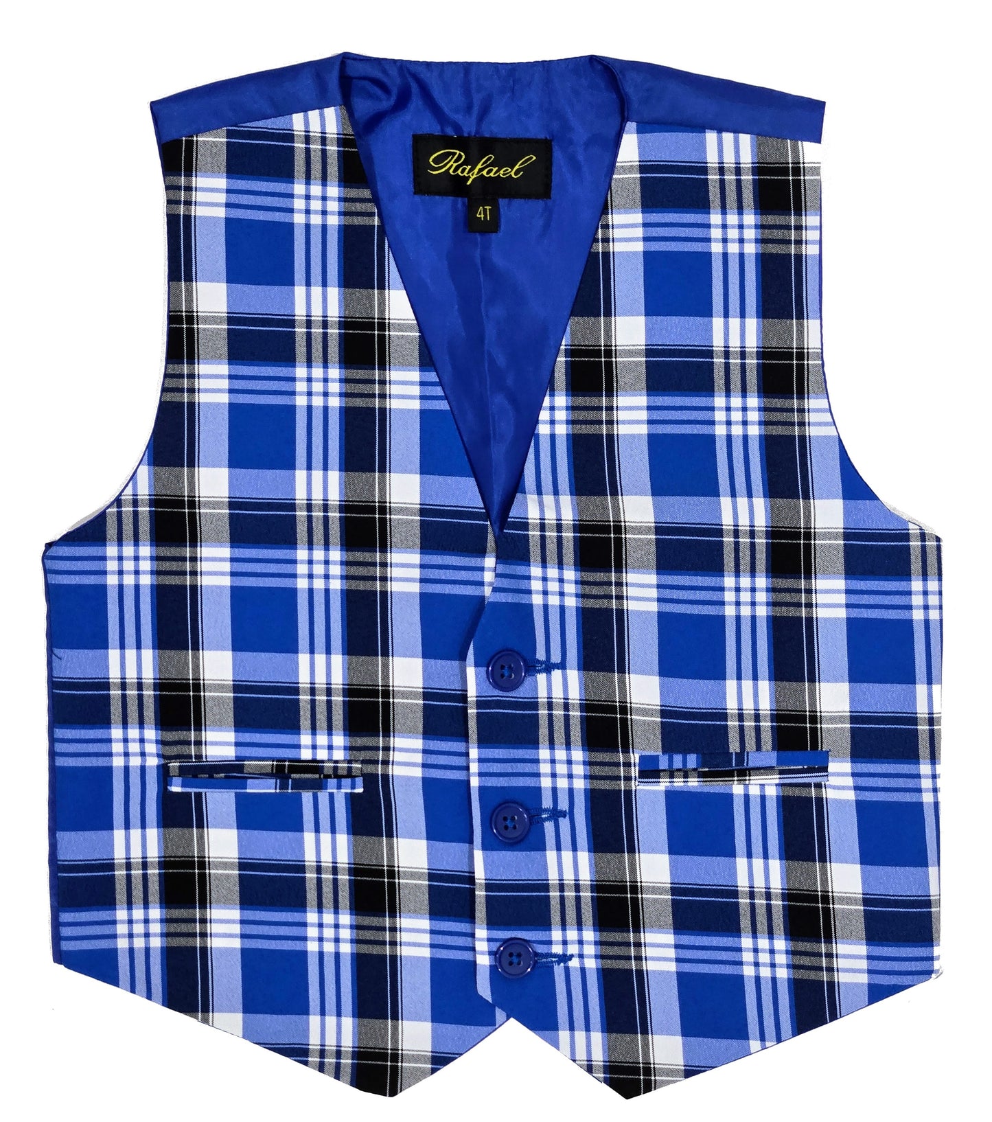 Wholesale Boys Plaid 3-Button Suit Vest Size 2T-16 Toddler Kids Boys 688V Rafael