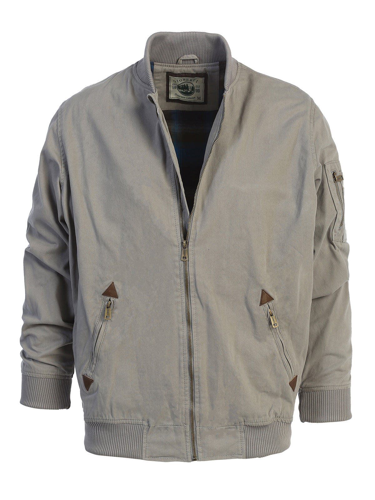 Gioberti Men's Twill Shirt Jacket with Flannel Lining