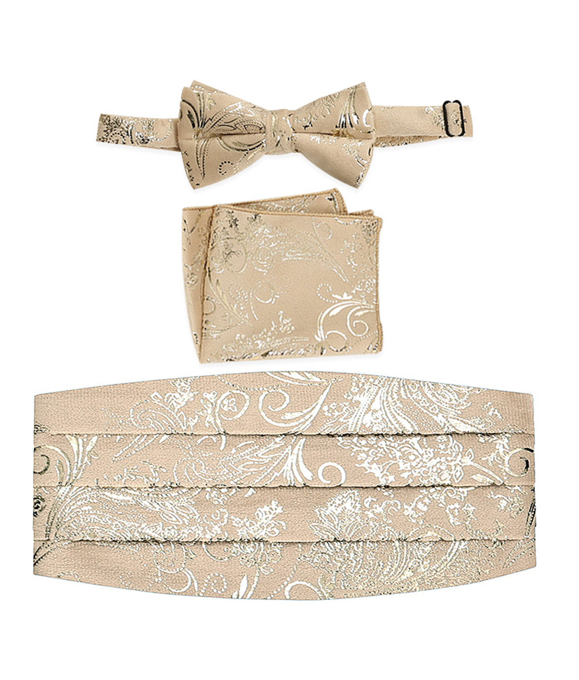 boys bow tie pocket square and cummerbund set