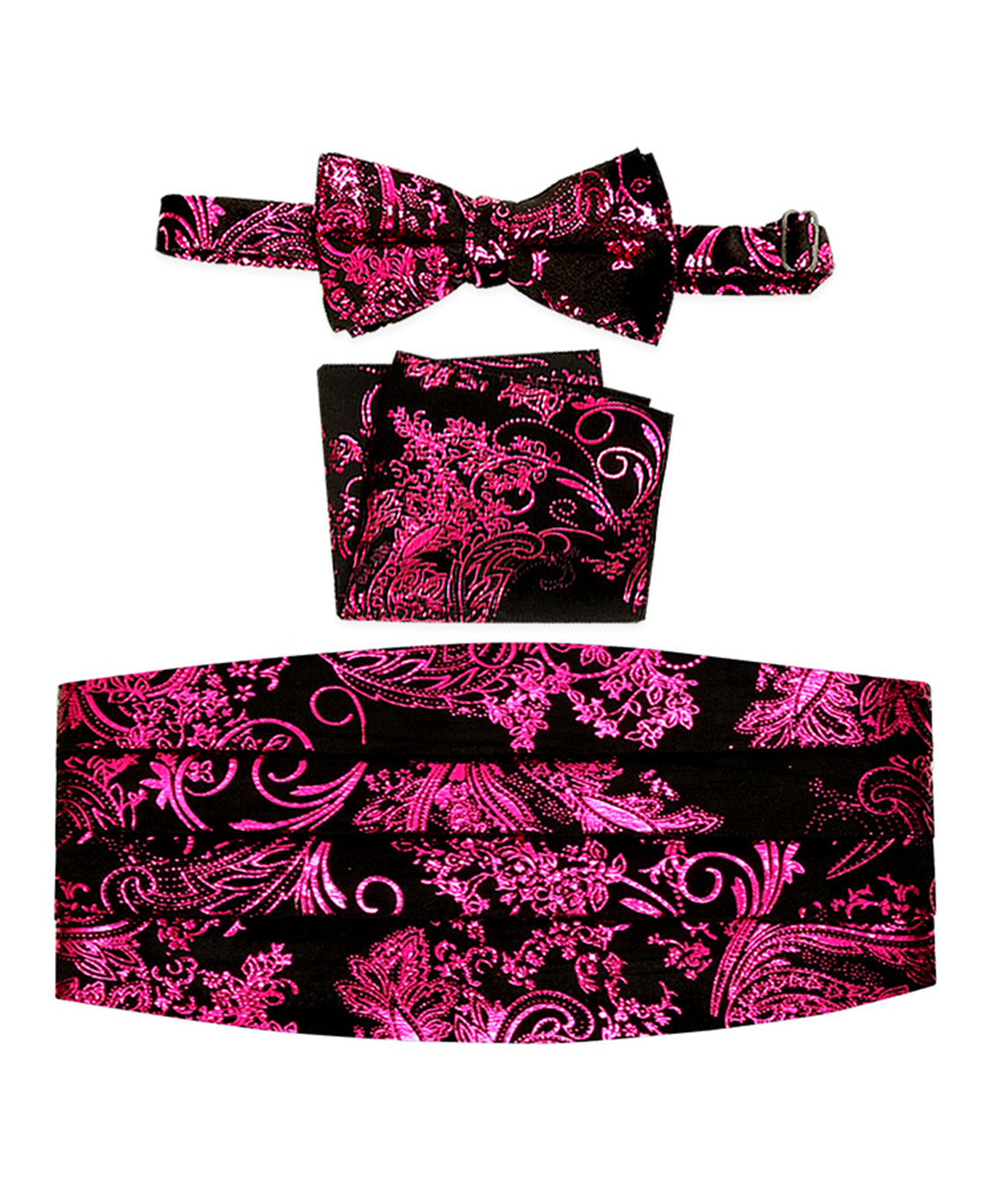 boys bow tie pocket square and cummerbund set
