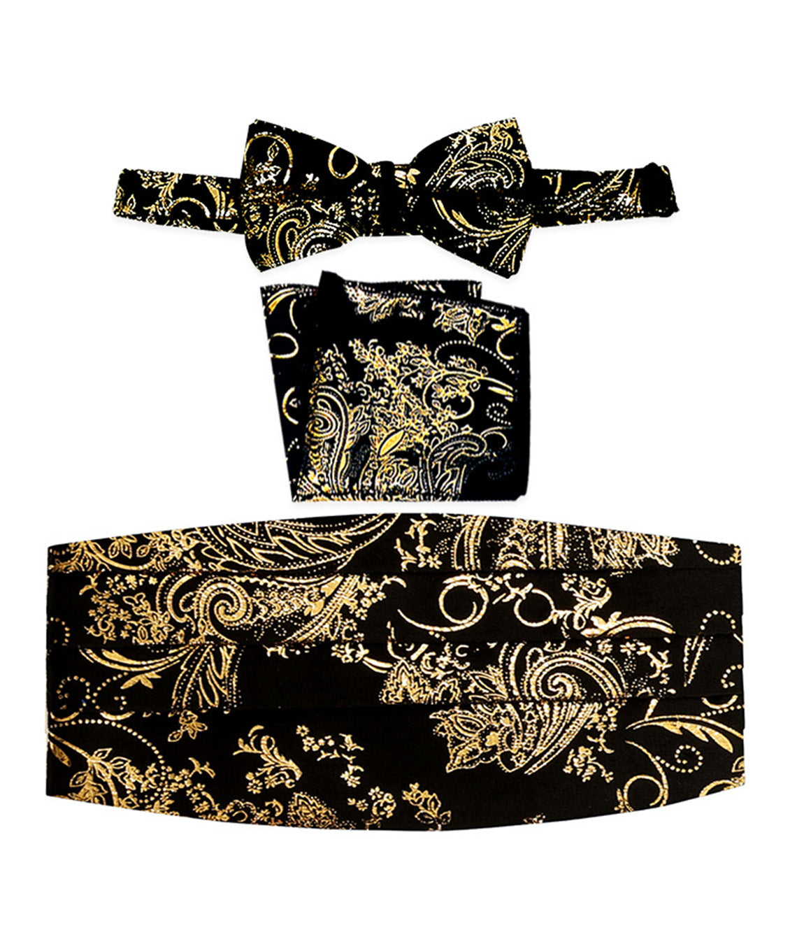 boys bow tie pocket square and cummerbund set