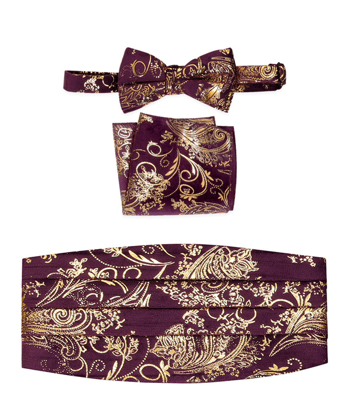 boys bow tie pocket square and cummerbund set