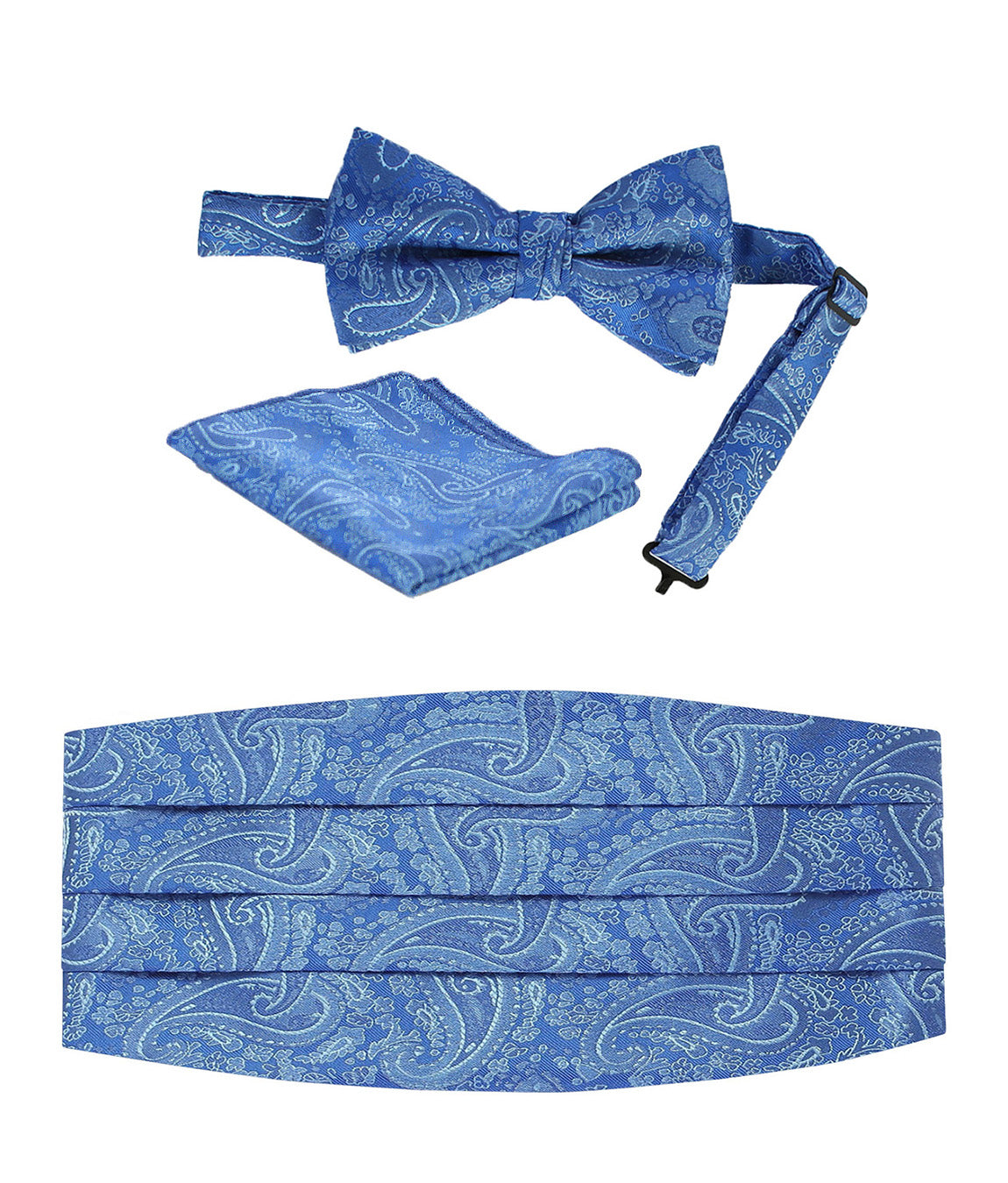 boys bow tie pocket square and cummerbund set