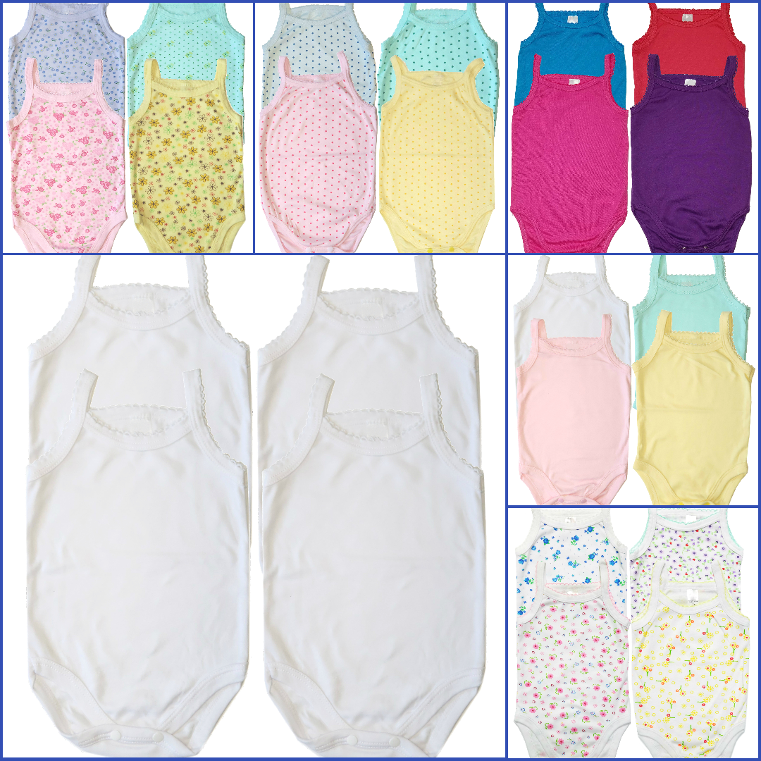 Baby Camisole Girl Bodysuit Newborn Sleeveless Set Romper KC-4419-7