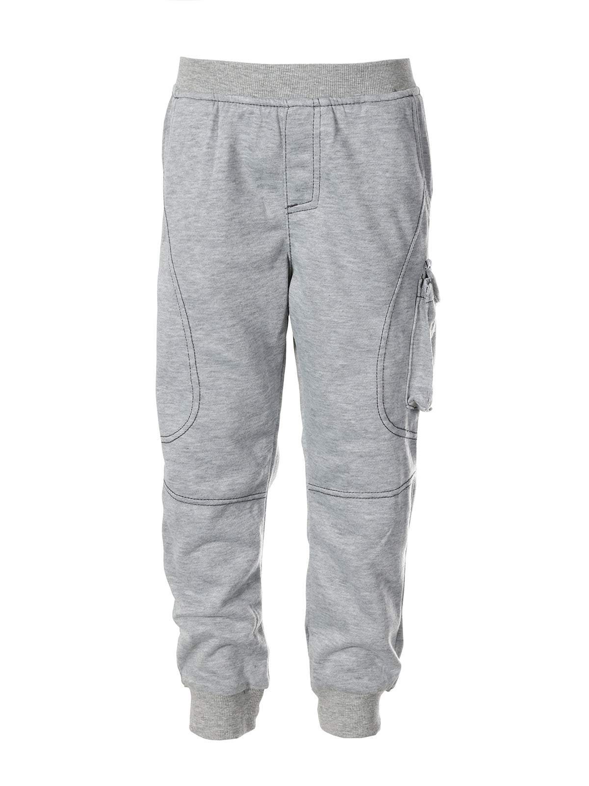 Boys Athletic Track Pants With Ribbed Cuff