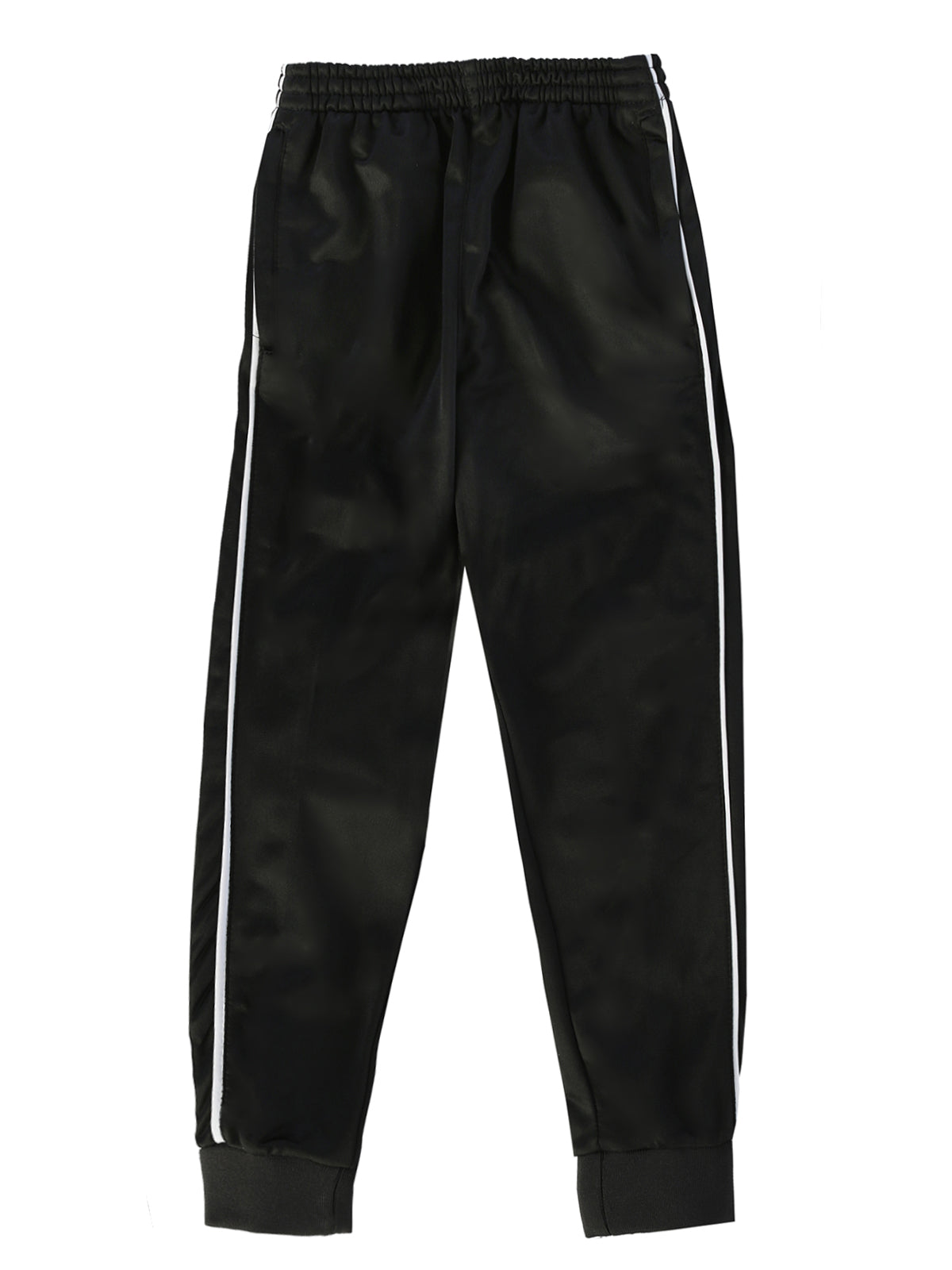 Boys Athletic Track Pants With Ribbed Cuff