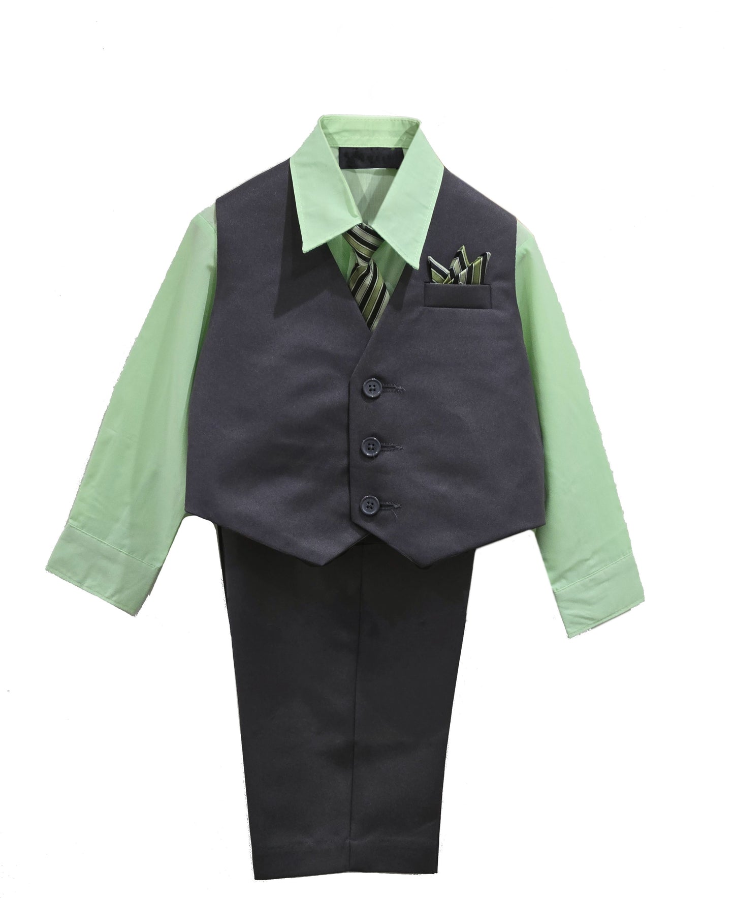 Boys' Vest Suit Set, 5-Piece, Many Colors, Sizes 2T-14
