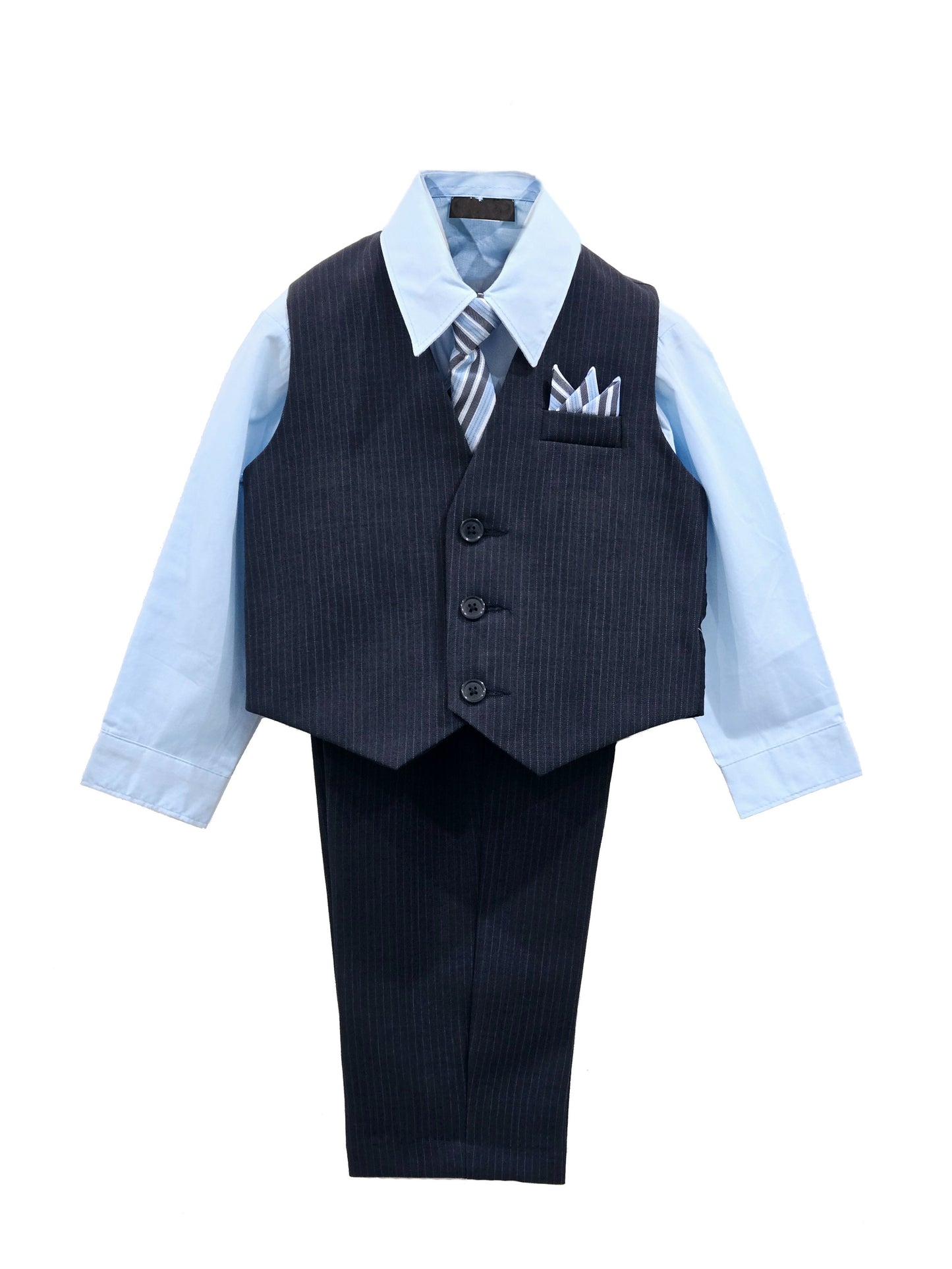 Boys' Vest Suit Set, 5-Piece, Many Colors, Sizes 2T-14