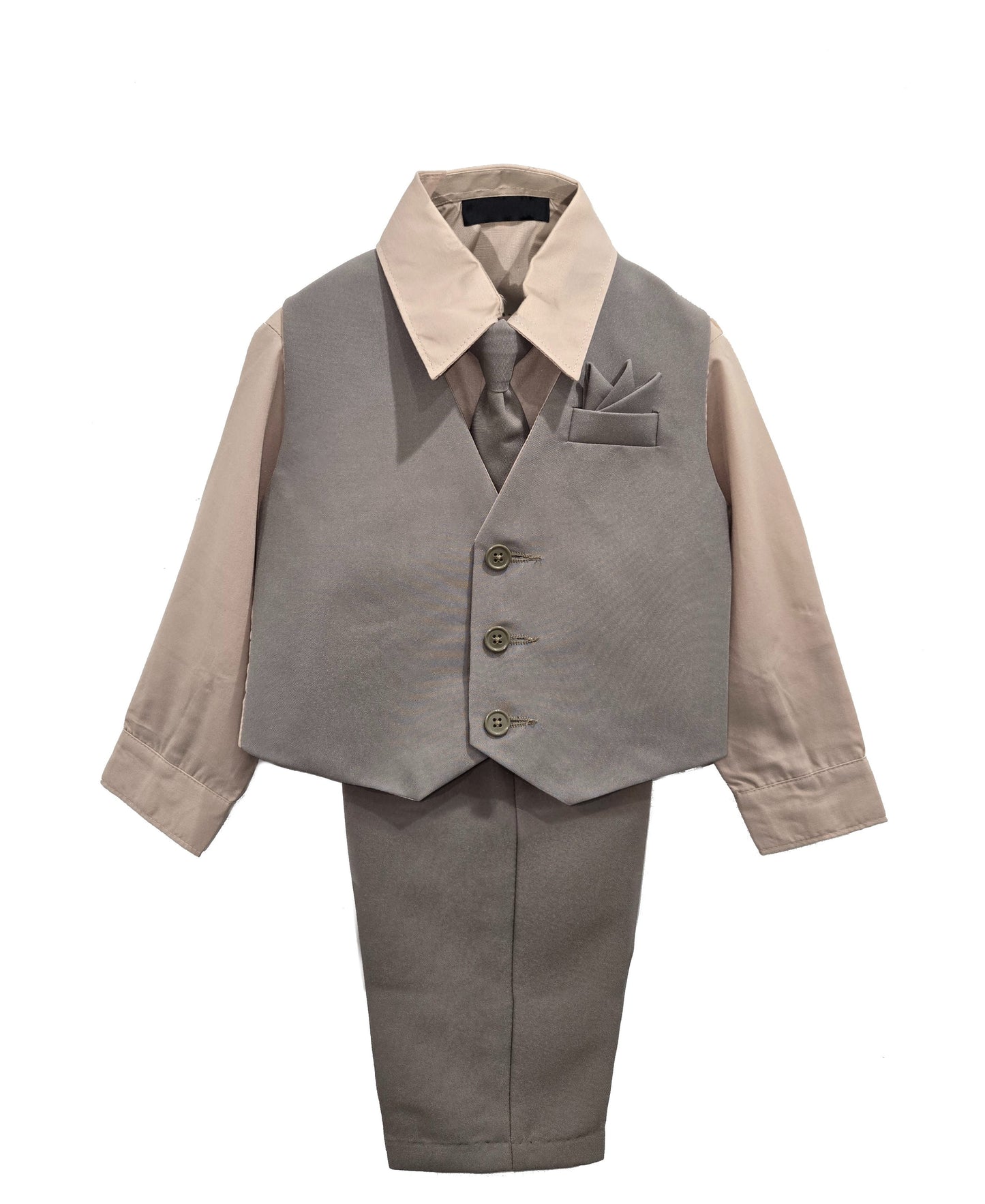 Boys' Vest Suit Set, 5-Piece, Many Colors, Sizes 2T-14
