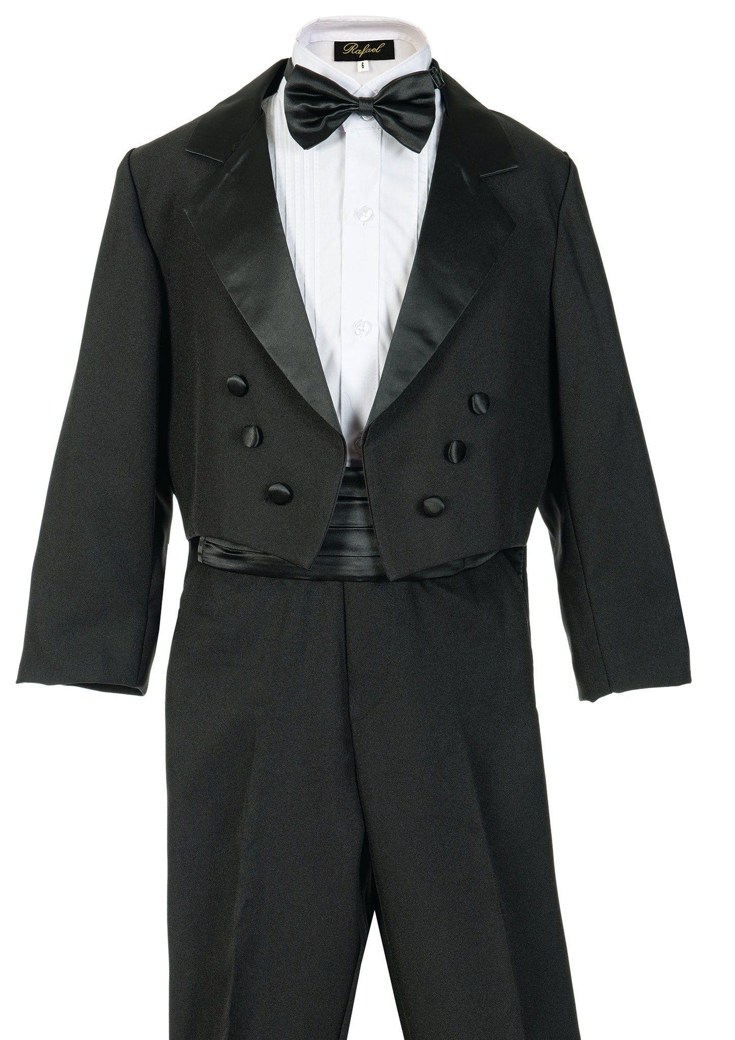 Boys Tuxedo With Tail 5 Pcs Set With Shirt And Bow Tie RFL-008