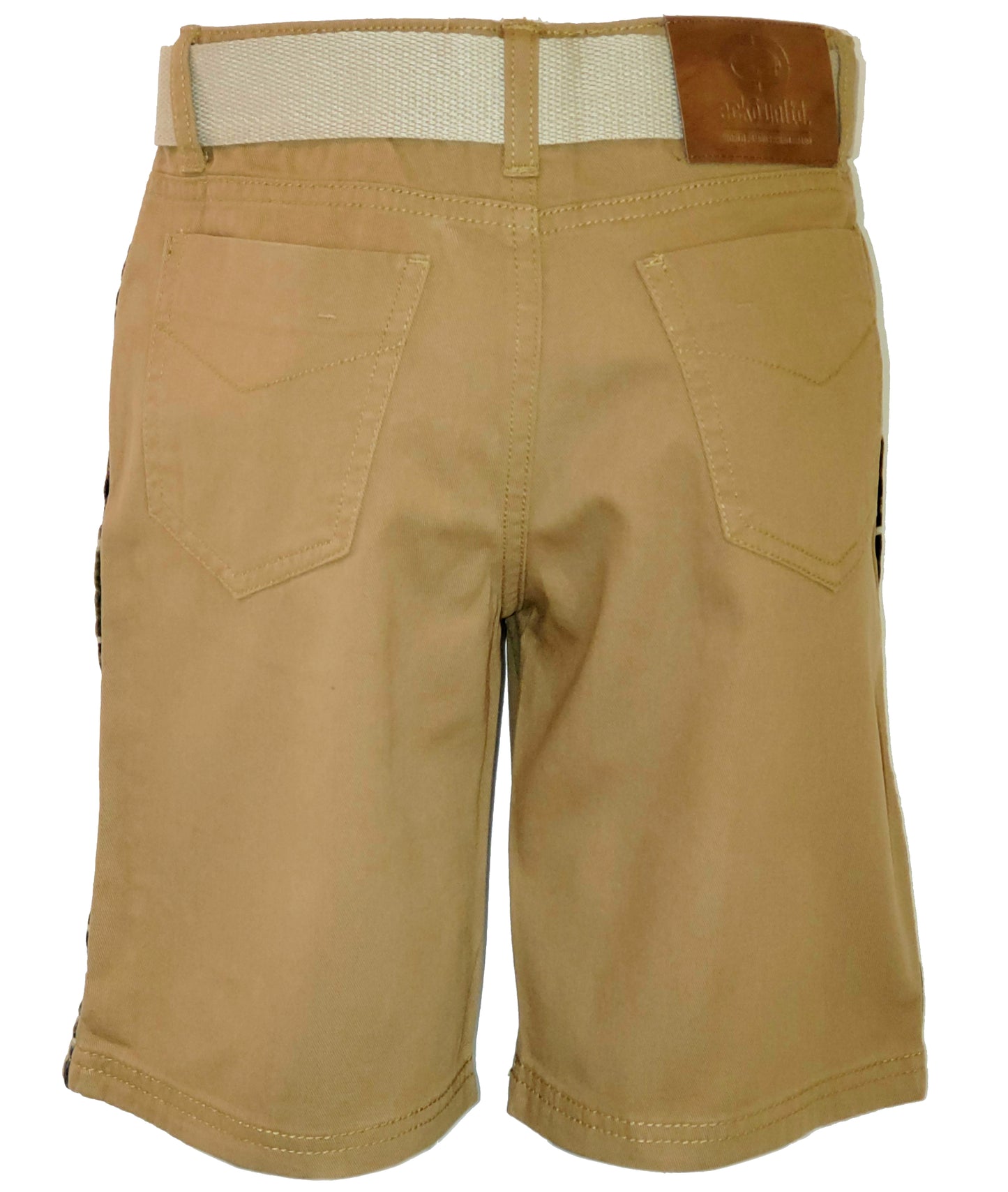 Shorts Cargo Twill Khaki School Uniform Belt ECKO-SHORT