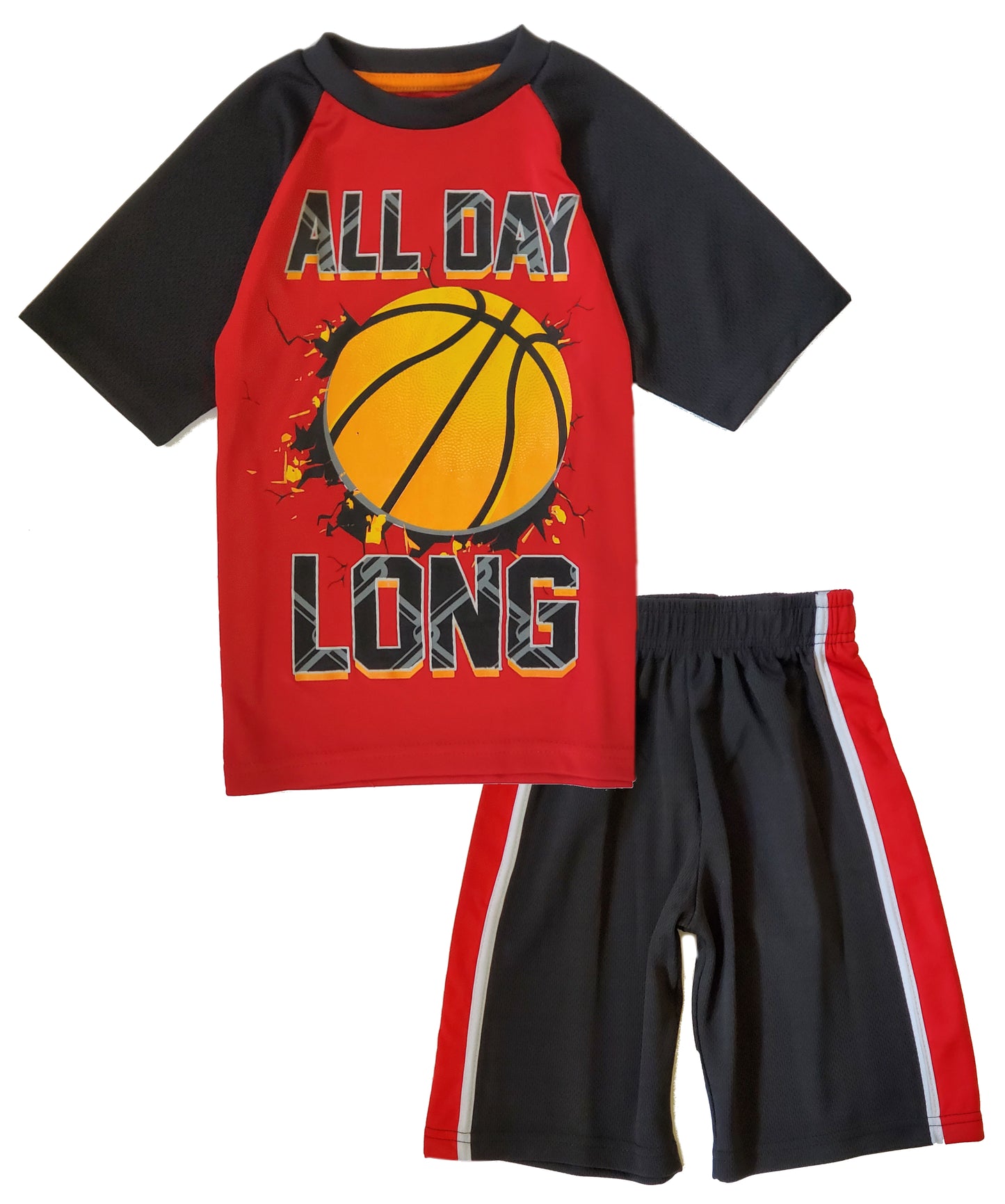 Boys Athletic Shorts Outfit Set Mesh Basketball Jersey Pack of 6 360 Athletic