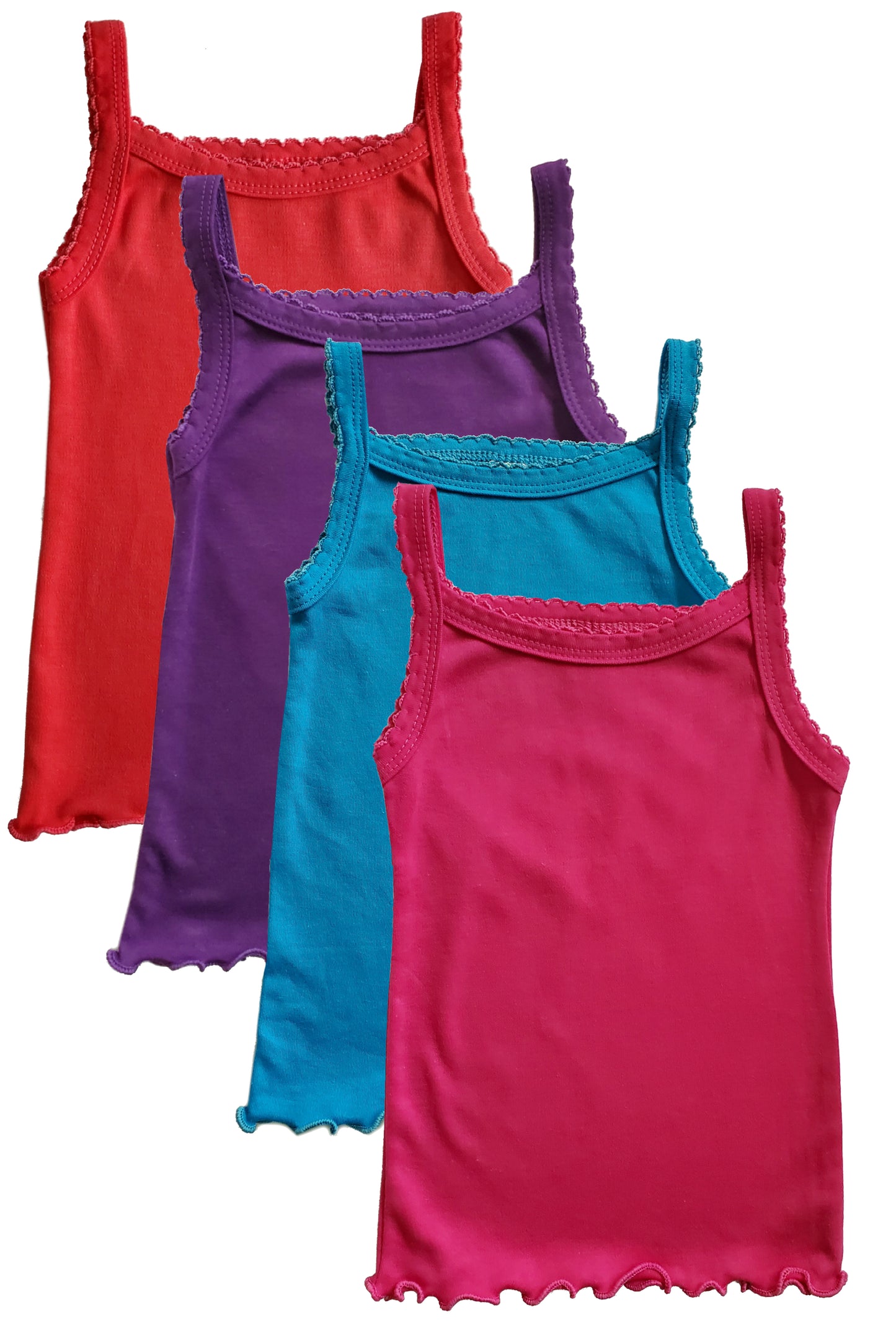 Girls Undershirt Cotton Tank Top Sleeveless 100% Cotton-KC 4401-4404