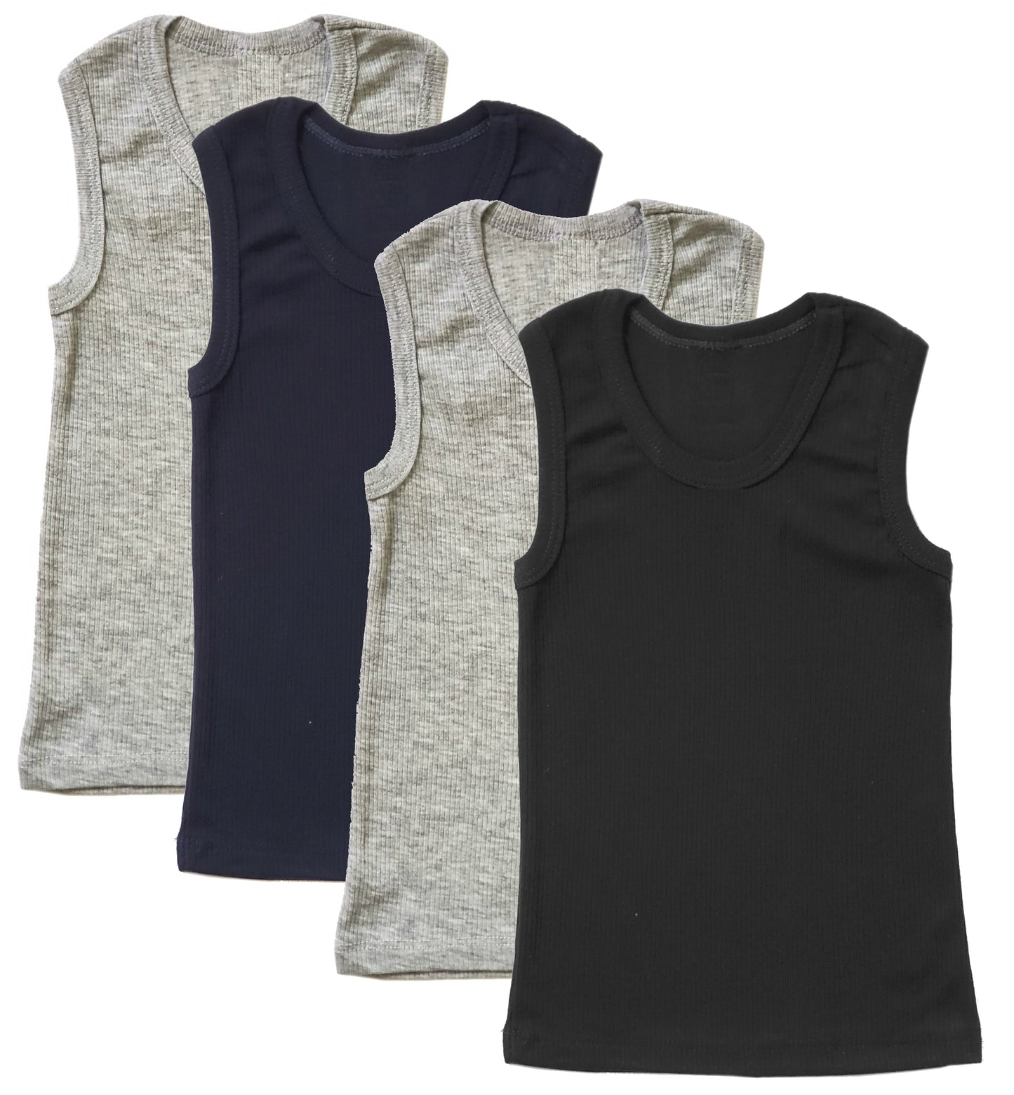 Boys Undershirt Cotton Tank Top Sleeveless 100% Cotton-KC 4400