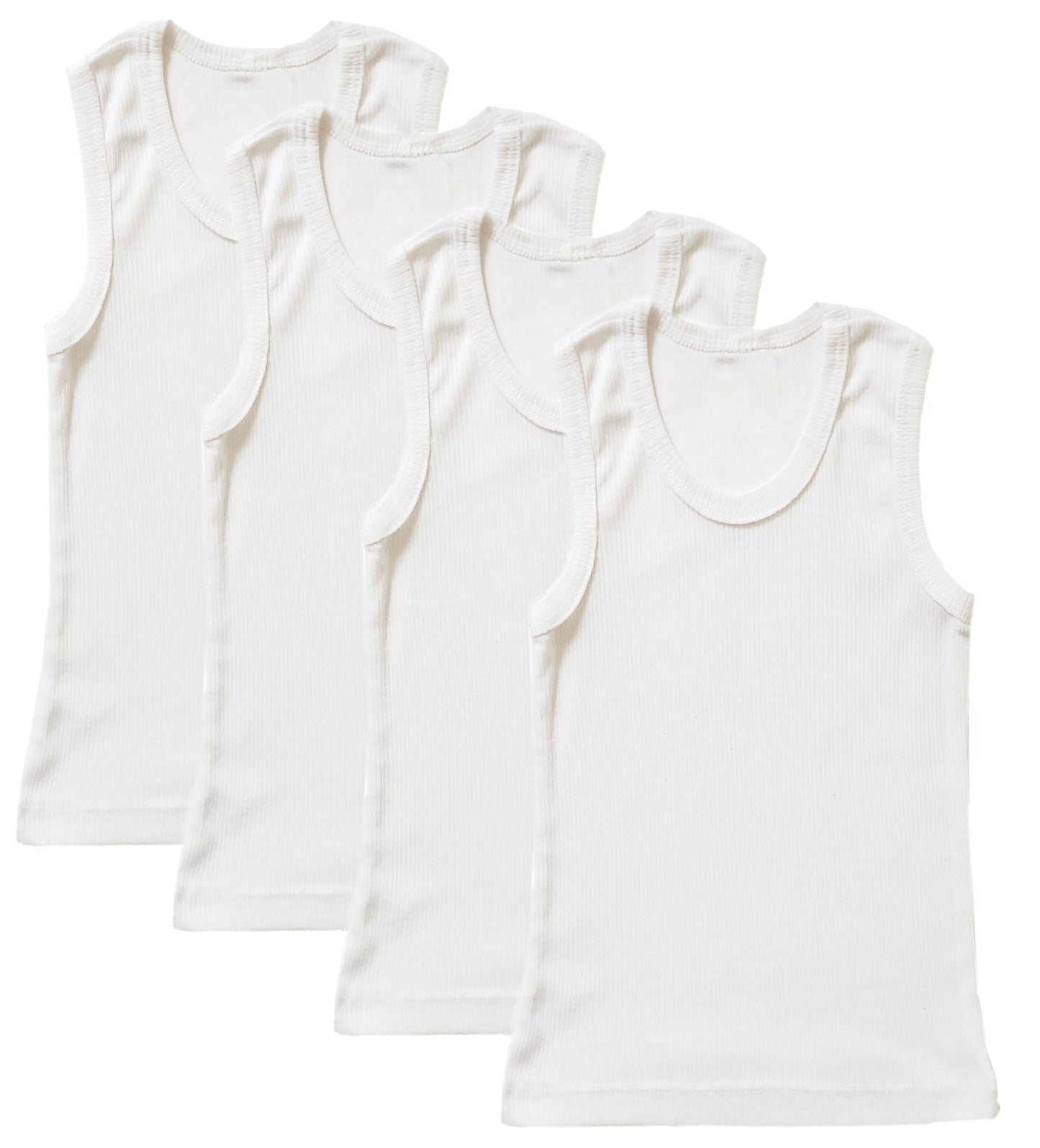 Boys Undershirt Cotton Tank Top Sleeveless 100% Cotton-KC 4400