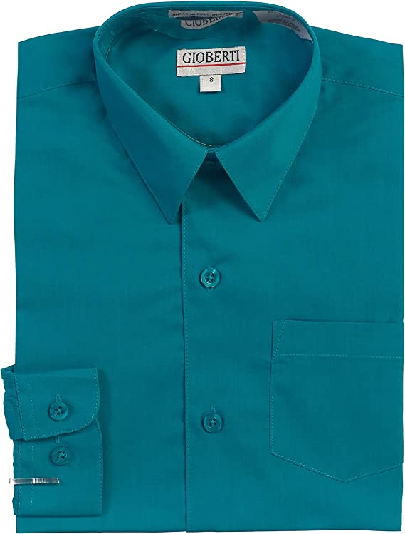 Boy's Long Sleeve Solid Dress Shirt Toddler Size 2T 3T 4T DS-25