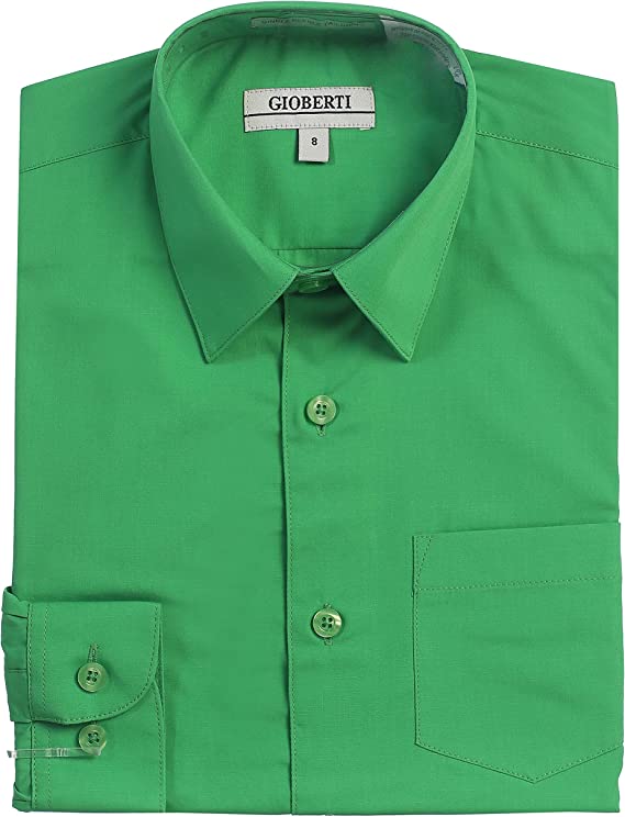 Boy's Long Sleeve Solid Dress Shirt Toddler SIze 4 5 6 DS-45