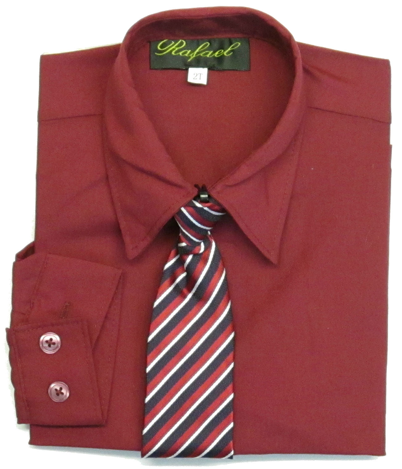 Wholesale Long Sleeve Boys Dress Shirt With Tie 8-14 RFL-858