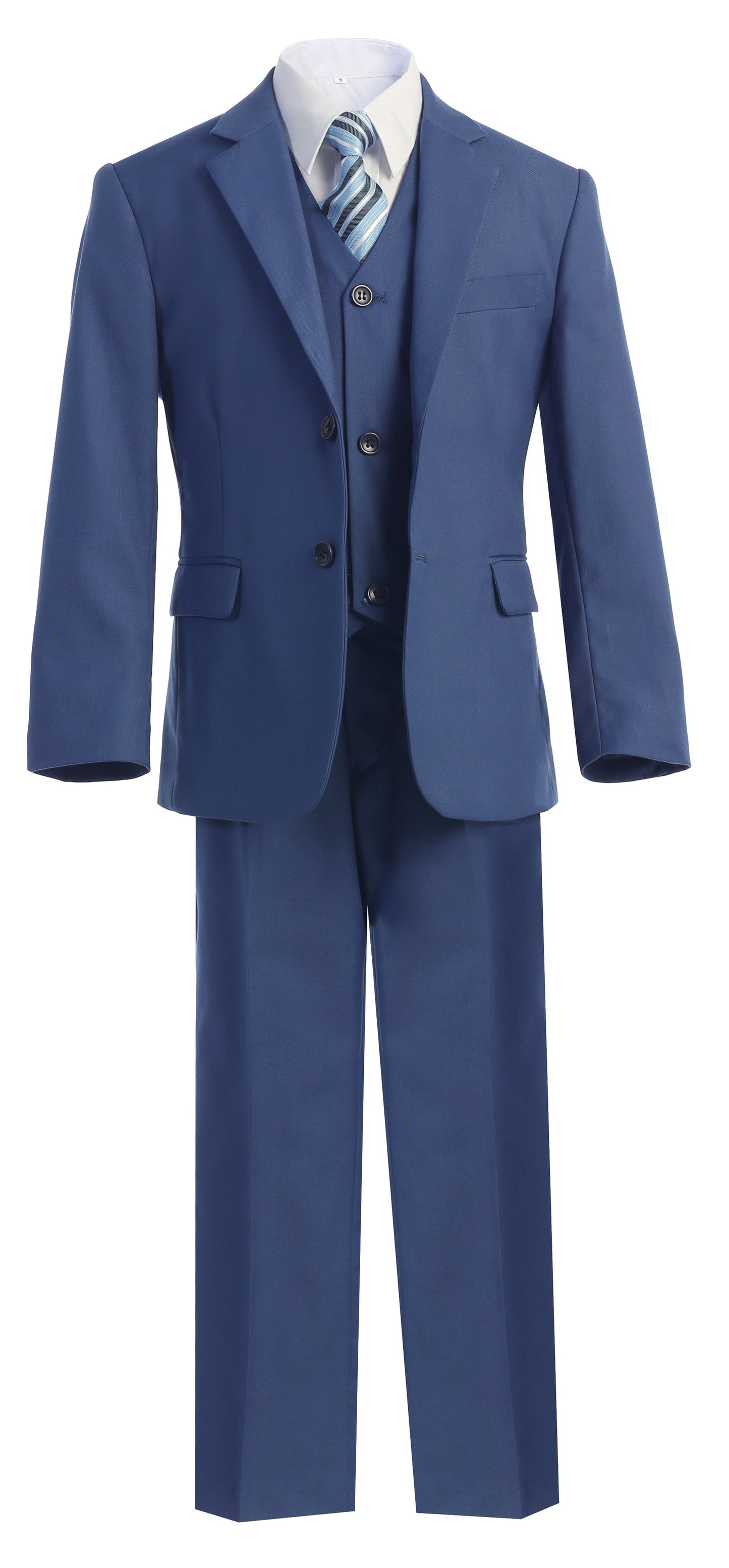 Boys' Slim Fit Seven Pieces Set Tie, Bow Tie, Pocket Squarer Size 7-18 MG-ST1
