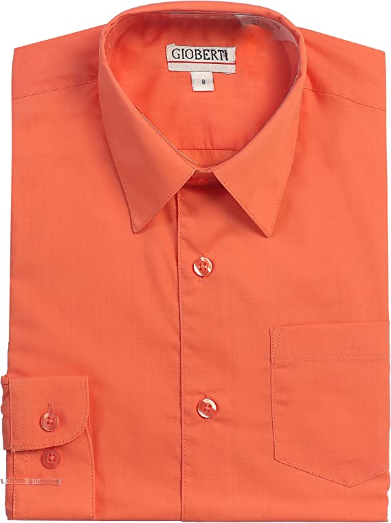 Boy's Long Sleeve Solid Dress Shirt Toddler Size 2T 3T 4T DS-25