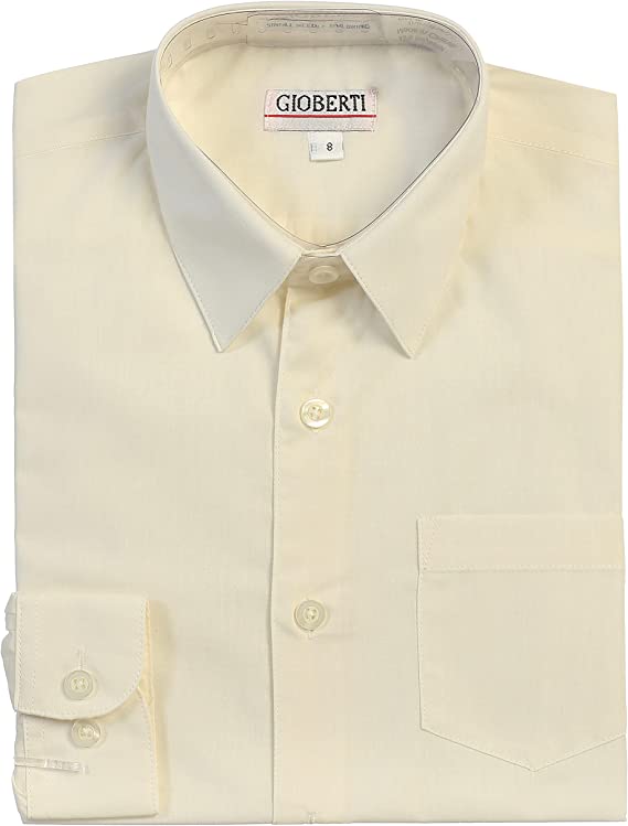 Boy's Long Sleeve Solid Dress Shirt Toddler Size 2T 3T 4T DS-25