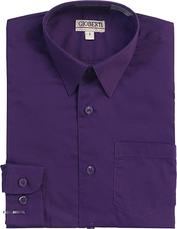 Boy's Long Sleeve Solid Dress Shirt Toddler Size 2T 3T 4T DS-25