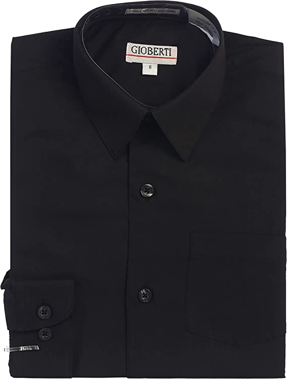 Boy's Long Sleeve Solid Dress Shirt Toddler Size 2T 3T 4T DS-25