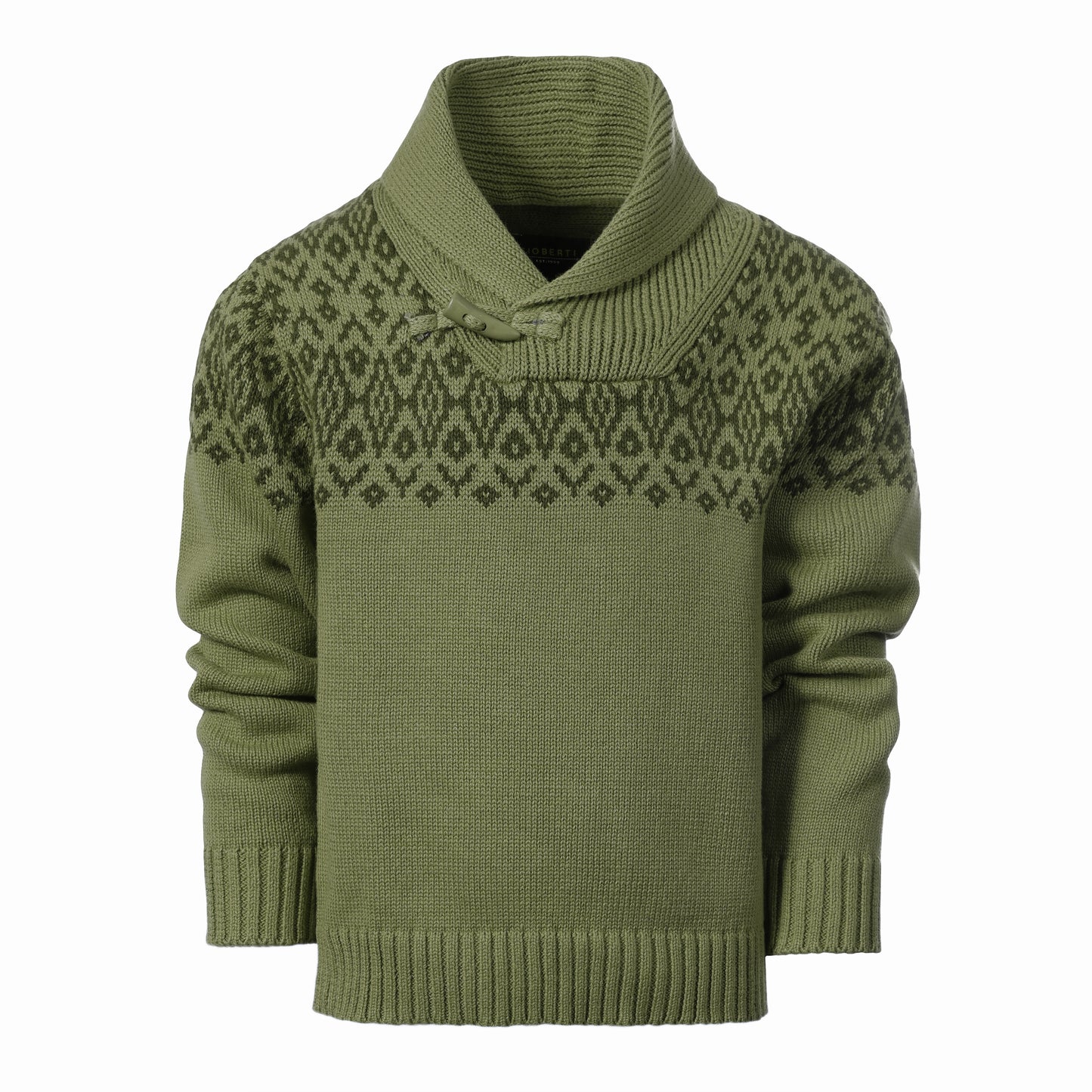 Pullover Knitted Sweater with Toggle Button Closure GB-SW893
