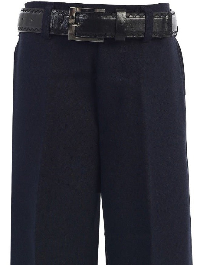 Boy Dress Pants Flat Front With Belt 100% Polyester RFL-P38