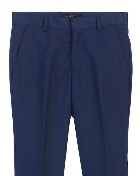 Boys Adjustable Waist Flat Front Dress Pants