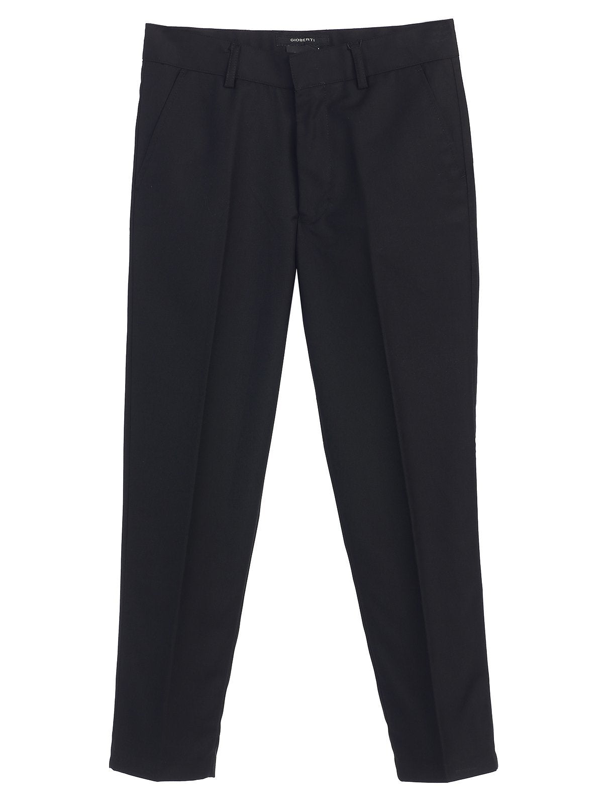 Boys Adjustable Waist Flat Front Dress Pants