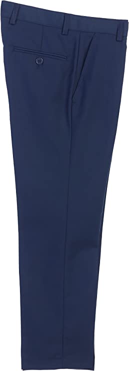 Boys Adjustable Waist Flat Front Dress Pants