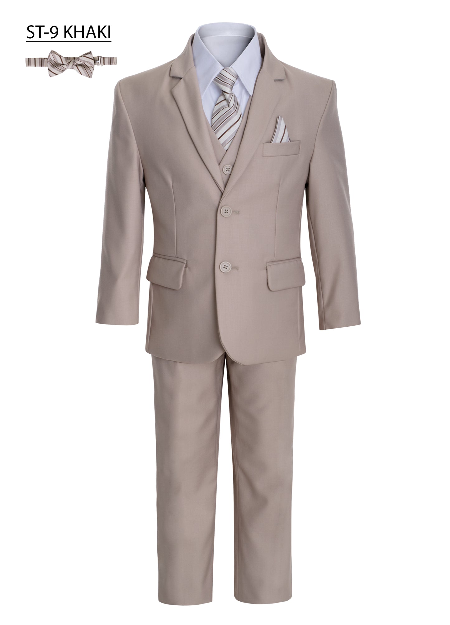 Boys' Slim Fit Seven Pieces Set Tie, Bow Tie, Pocket Squarer Size : 1-6 MG-ST