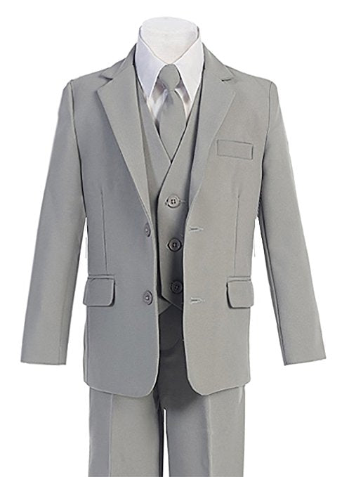 Boys 5-Piece Suit Set 100% Polyester Slim Cut RFL-018
