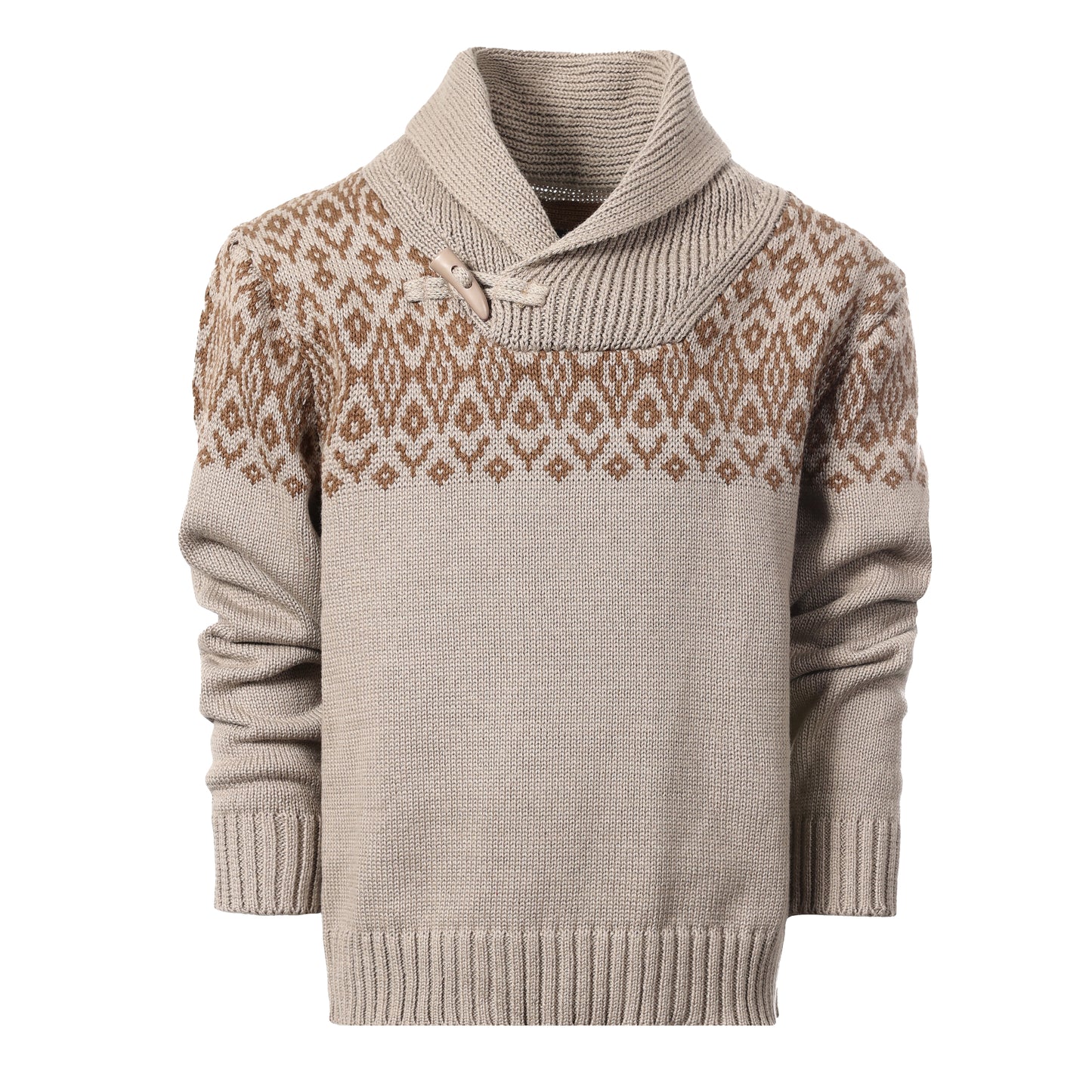 Pullover Knitted Sweater with Toggle Button Closure GB-SW893