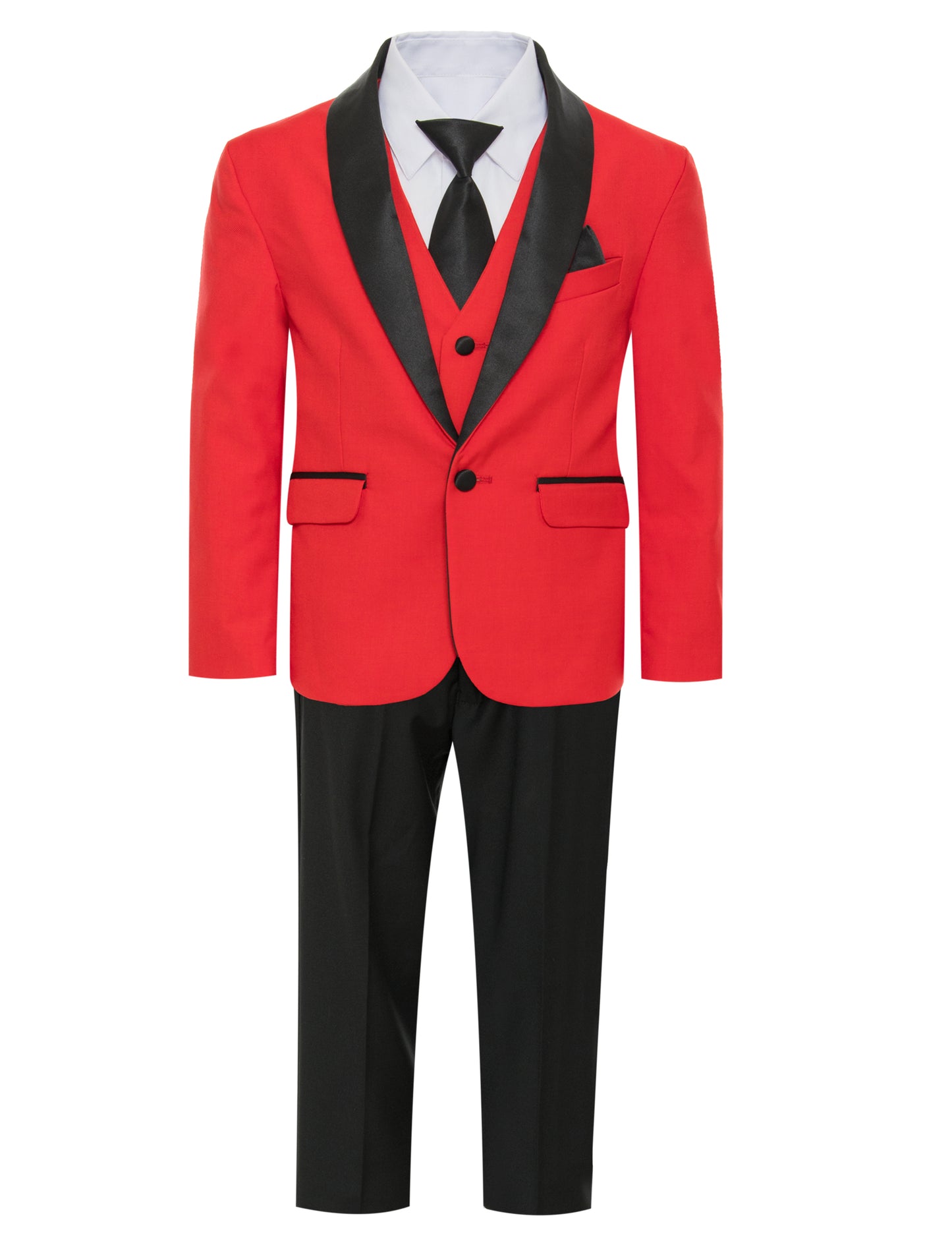 Boys' Shawl Collar Tuxedo Slim Fit Seven Pieces Set Size 7-18 MG-1026