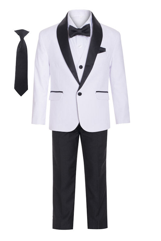 Boys' Shawl Collar Tuxedo Slim Fit Seven Pieces Set Size 7-18 MG-1026