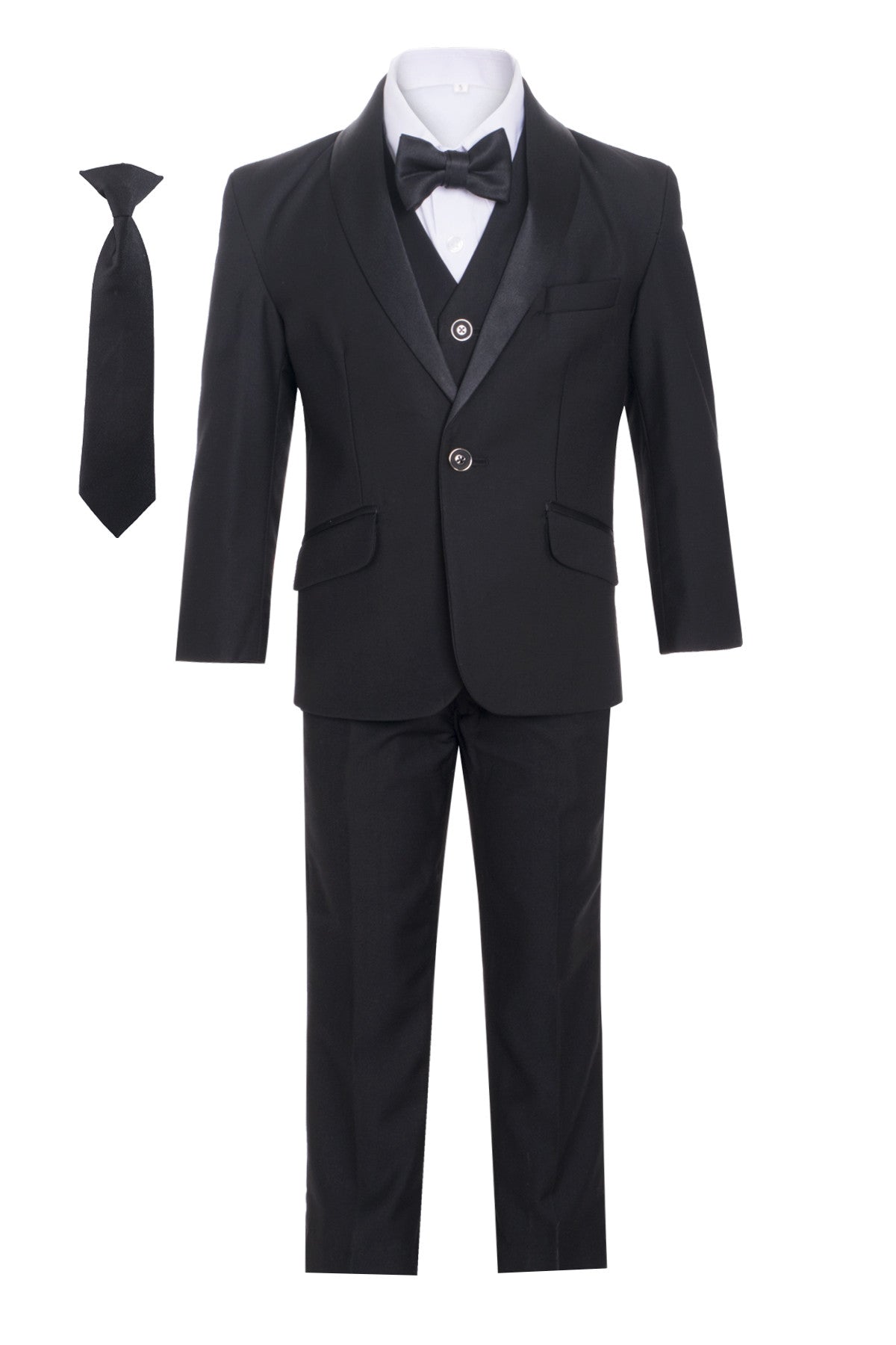 Boys' Husky Fit Shawl Collar Tuxedo Seven Pieces Set Size 8-20 MG-1026H