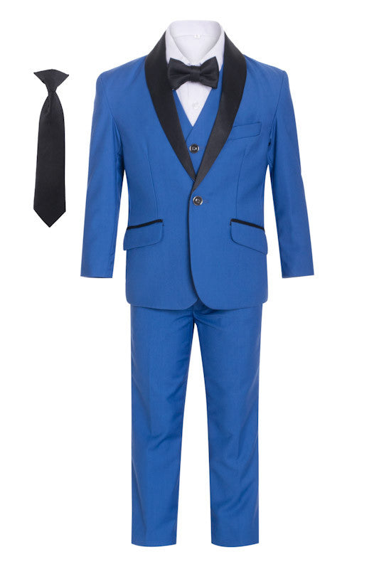Boys' Shawl Collar Tuxedo Slim Fit Seven Pieces Set Size 1-6 MG-1026