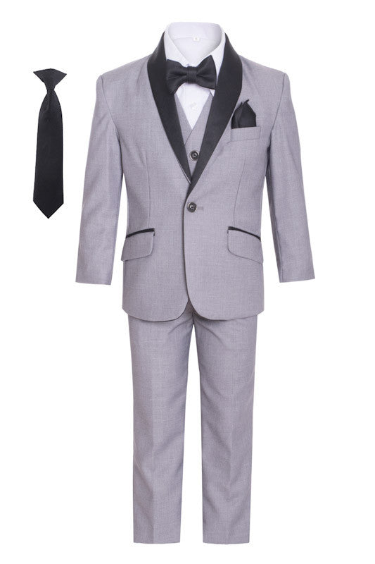 Boys' Husky Fit Shawl Collar Tuxedo Seven Pieces Set Size 8-20 MG-1026H