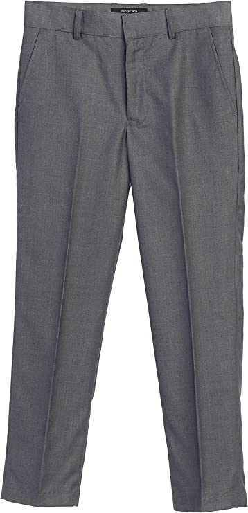 Boys Adjustable Waist Flat Front Dress Pants